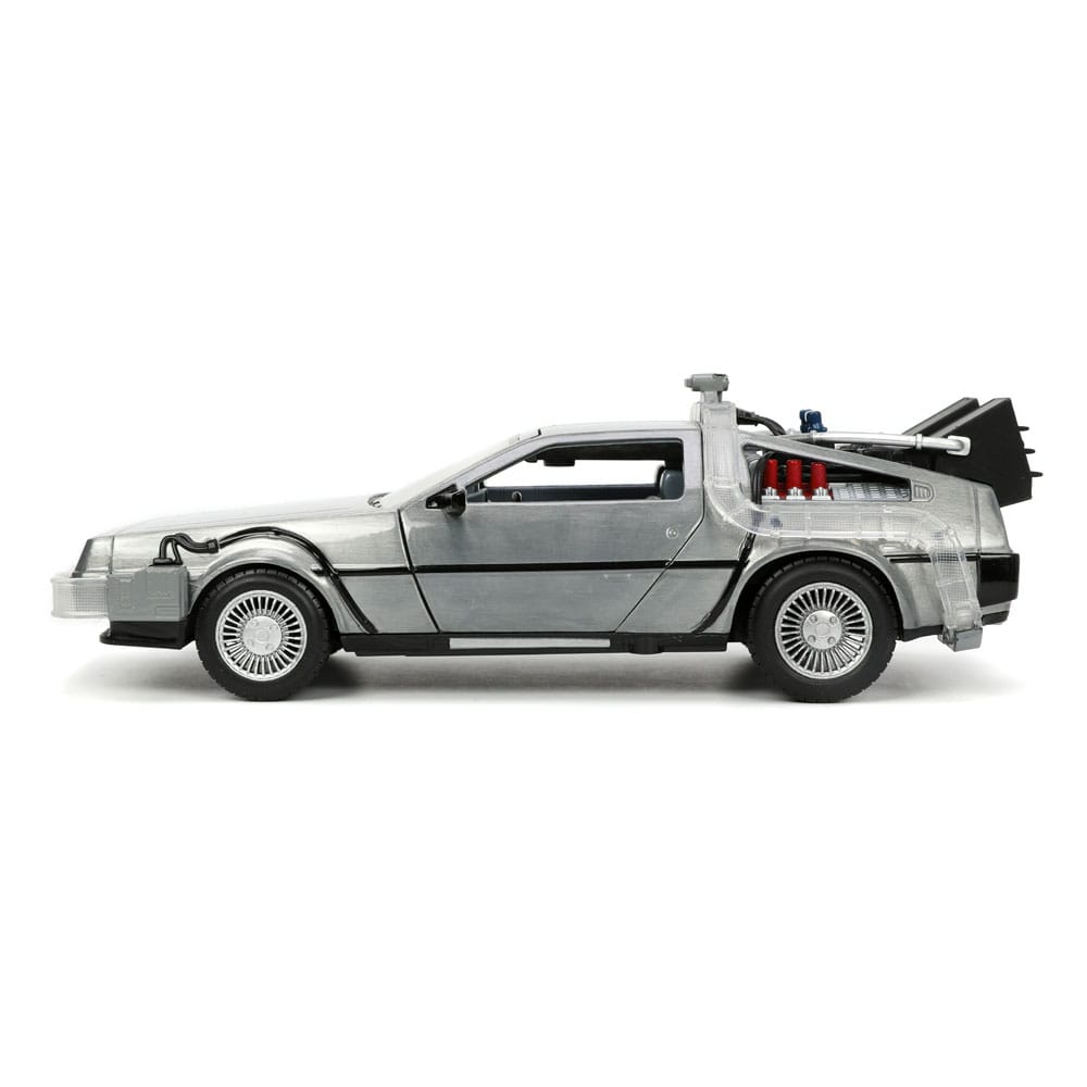 Back to the Future Hollywood Rides Diecast Model 1/24 Back to the Future 1 Time Machine - MangaShop.ro