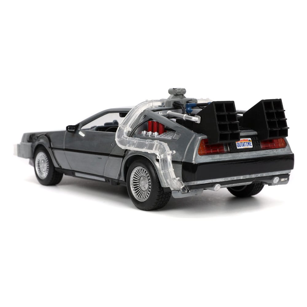 Back to the Future Hollywood Rides Diecast Model 1/24 Back to the Future 1 Time Machine - MangaShop.ro