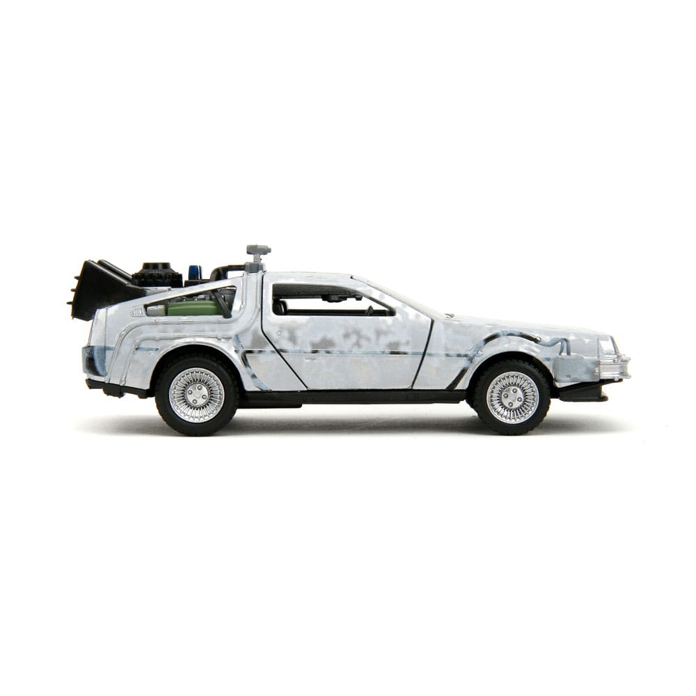 Back to the Future Hollywood Rides Diecast Model 1/32 DeLorean Time Machine Frost - MangaShop.ro