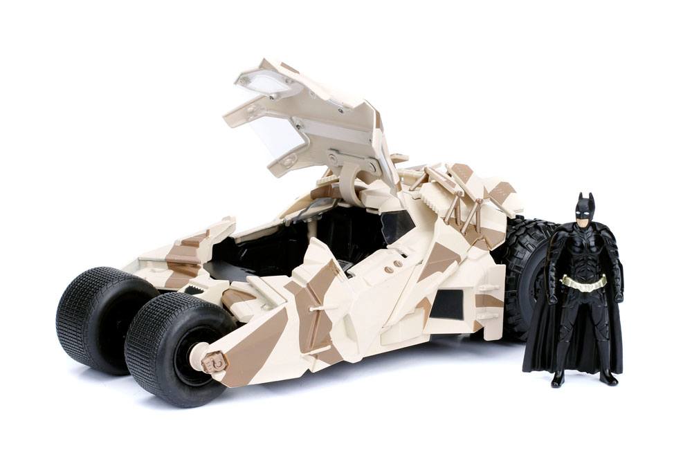 Batman The Dark Knight Diecast Model 1/24 2008 Batmobile Camo with figure - MangaShop.ro