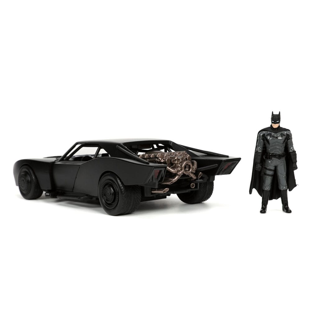 Batman 2022 Hollywood Rides Diecast Model 1/24 2022 Batmobile with Figure - MangaShop.ro