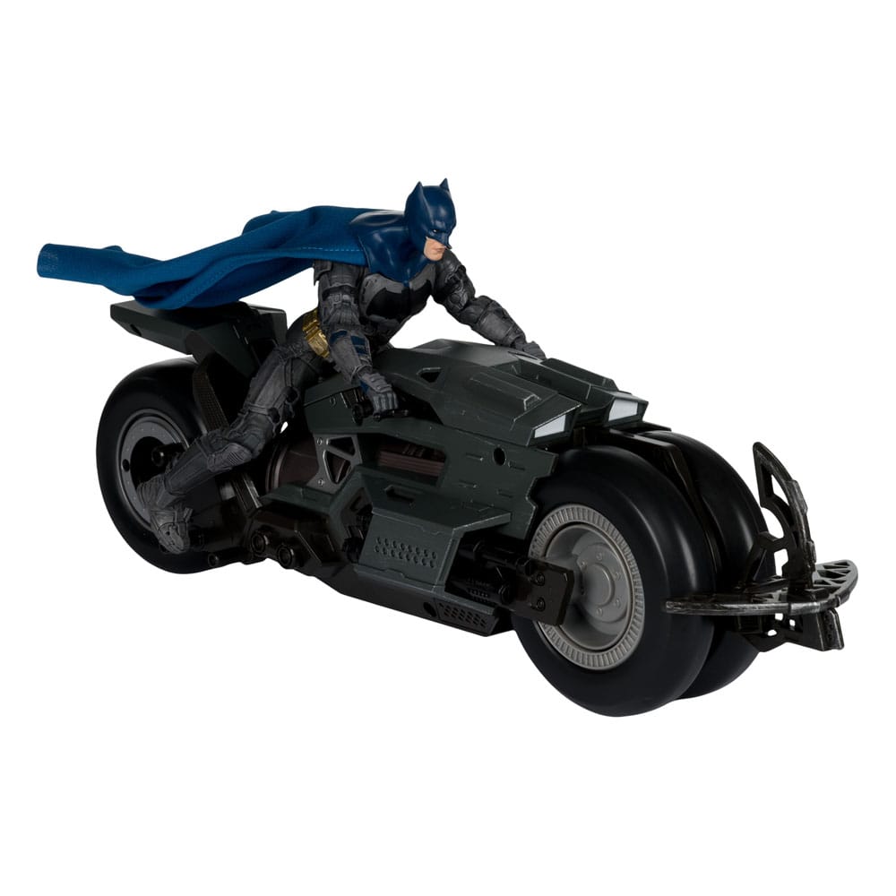 The Flash DC Multiverse Vehicle Batcycle with Batman - MangaShop.ro