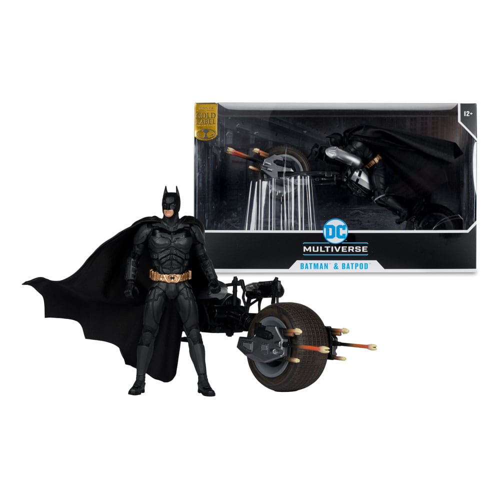 The Dark Knight DC Multiverse Action Figure with Vehicle Batman & The Batpod 18 cm - MangaShop.ro