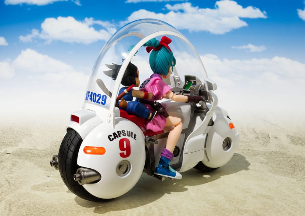 Dragon Ball S.H. Figuarts Vehicle with Figure Bulma's Motorcycle Hoipoi Capsule No. 9 17 cm - MangaShop.ro