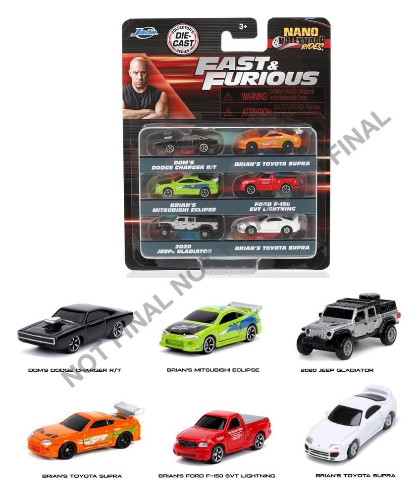 Fast & Furious 6-Pack Nano Cars - MangaShop.ro
