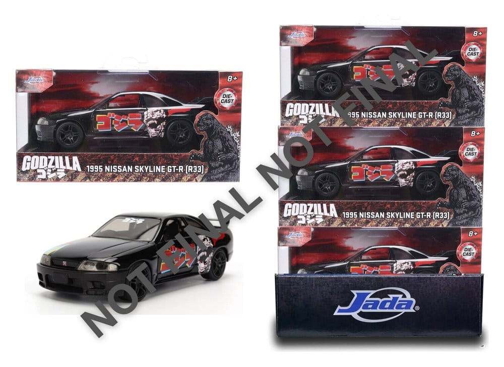 Godzilla Diecast Model 1:32 Nissan Skyline GT-R R33 Assortment (6) - MangaShop.ro