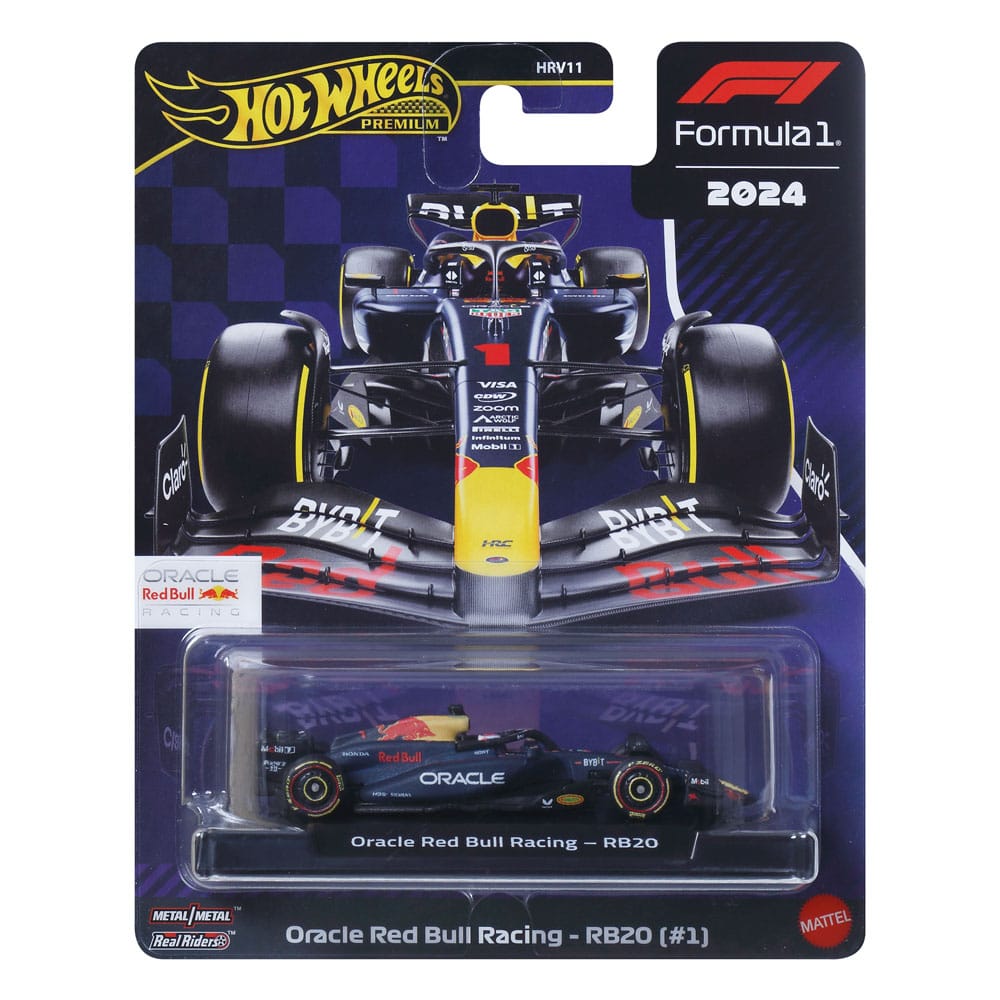 Formula 1 Hot Wheels Premium Diecast Vehicle 1/64 Oracle Red Bull Racing RB20 (#1) (Max Verstappen 2024) - MangaShop.ro