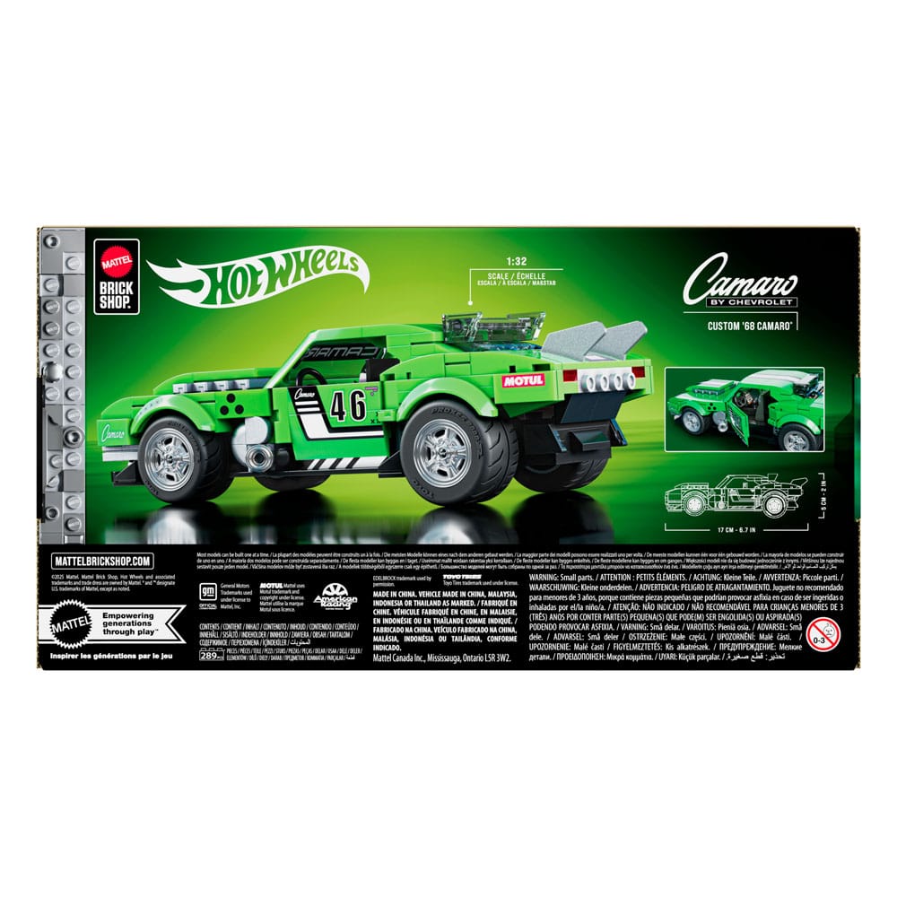 Mattel Brick Shop Hot Wheels Speed Series Building Set 1/32 Custom '68 Camaro - MangaShop.ro
