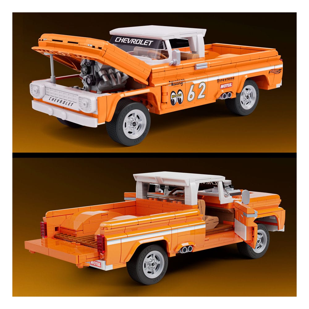 Mattel Brick Shop Hot Wheels Elite Series Building Set 1/16 Custom '62 Chevy Pickup - MangaShop.ro