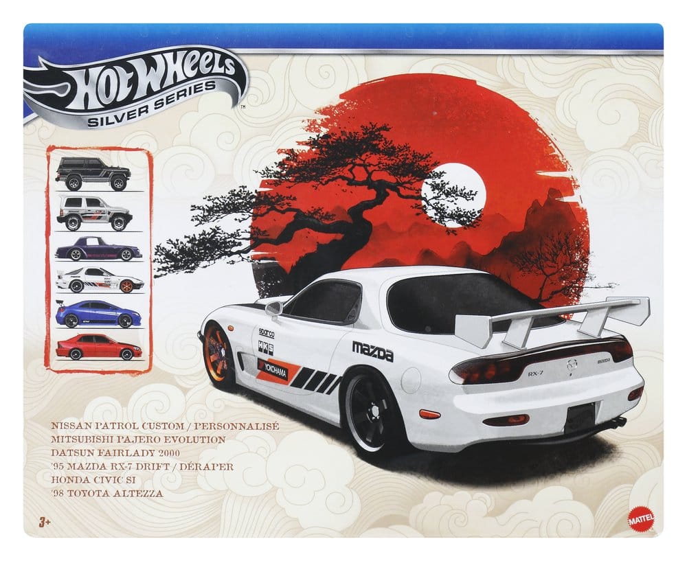 Hot Wheels Silver Series Die-Cast Vehicle 6-Pack 1/64 Streets of Japan - MangaShop.ro
