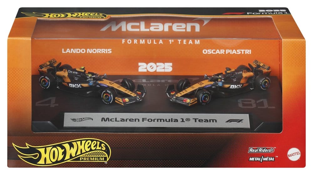 Formula 1 Hot Wheels Premium Die-Cast Vehicle 2-Pack 1:64 Team McLaren - MangaShop.ro