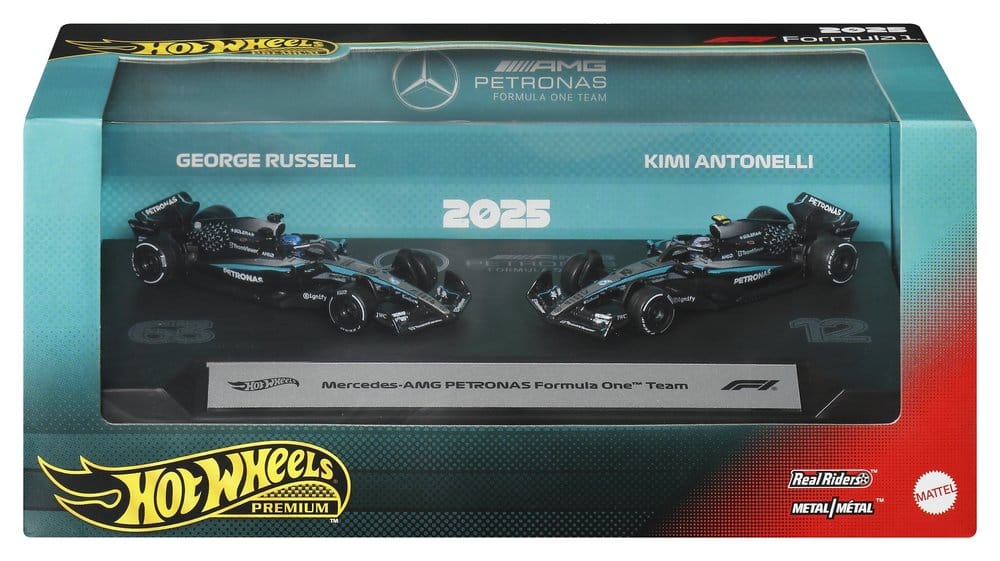 Formula 1 Hot Wheels Premium Die-Cast Vehicle 2-Pack 1:64 Team Mercedes-AMG PETRONAS - MangaShop.ro