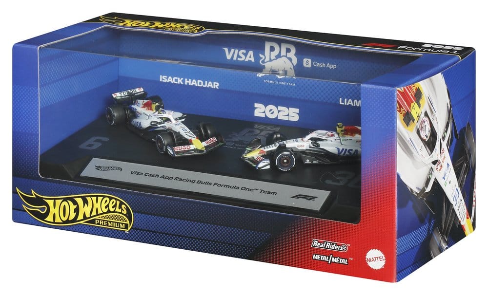 Formula 1 Hot Wheels Premium Die-Cast Vehicle 2-Pack 1:64 Team Visa Cash App Racing Bulls - MangaShop.ro