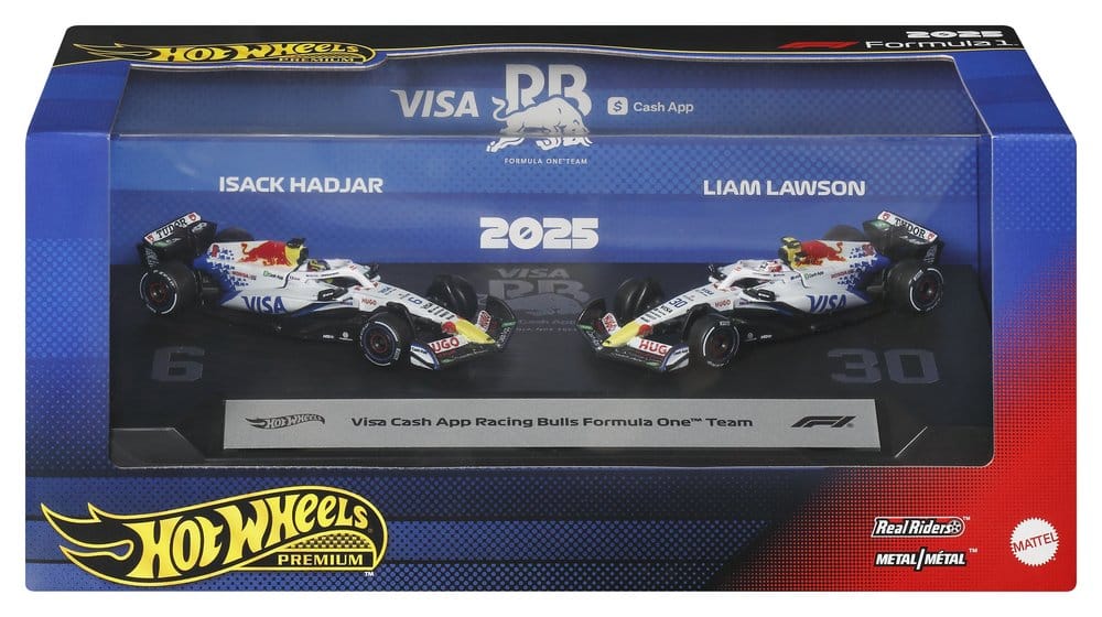 Formula 1 Hot Wheels Premium Die-Cast Vehicle 2-Pack 1:64 Team Visa Cash App Racing Bulls - MangaShop.ro
