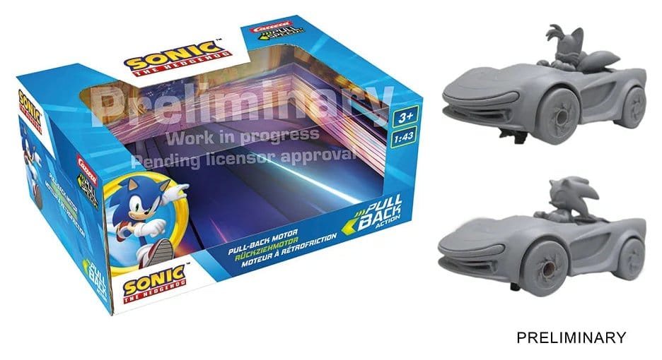Sonic the Hedgehog Pull & Speed Pull-back car Sonic Racing CrossWorlds - Twinpack - MangaShop.ro