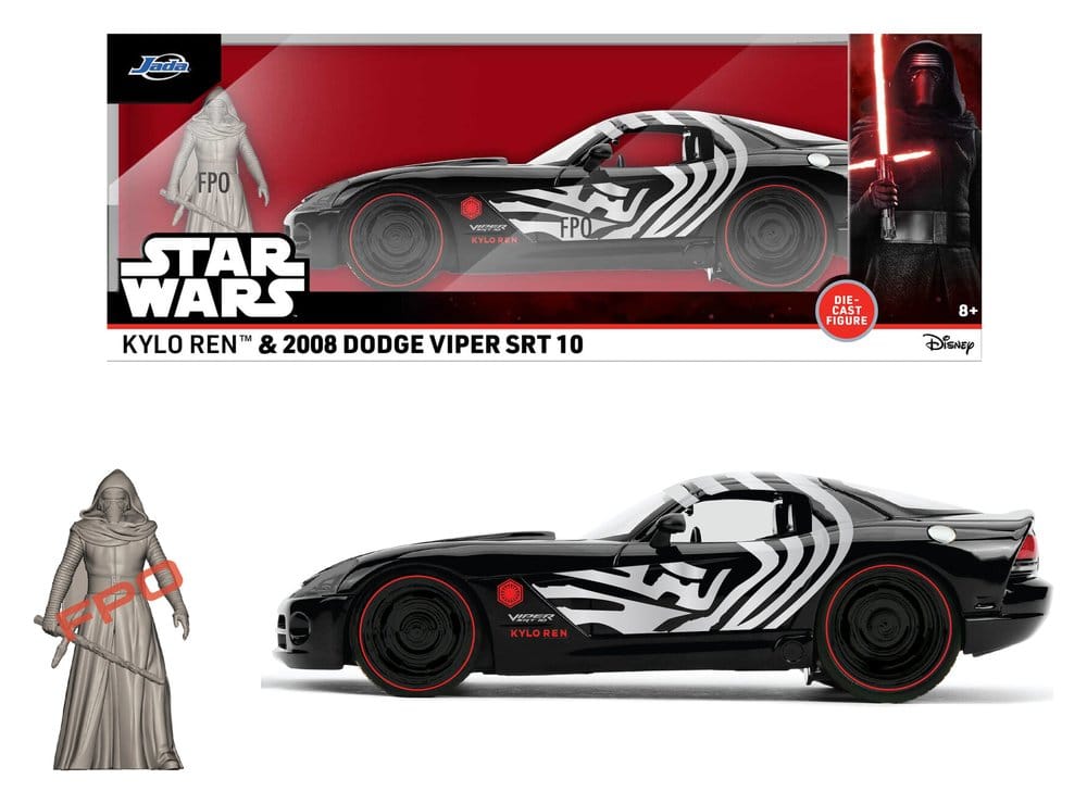 Star Wars Diecast Model 1:24 Kylo Ren Dodge Viper SRT10 2008 - MangaShop.ro