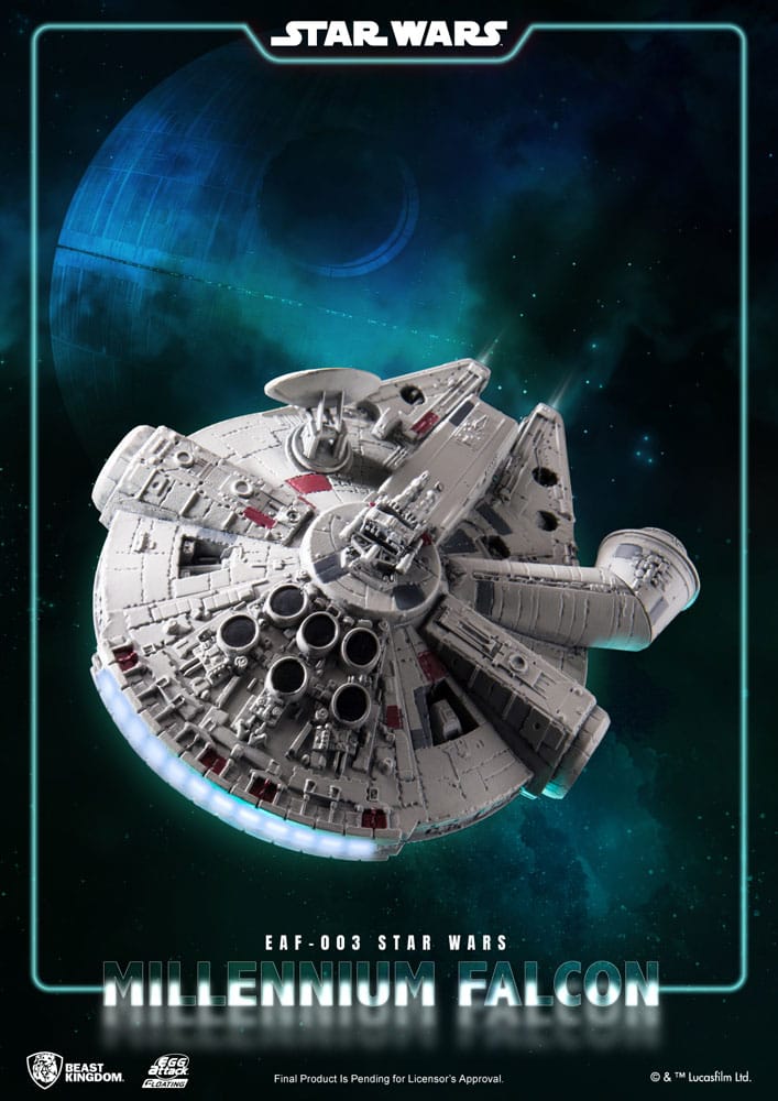 Star Wars Egg Attack Floating Model with Light Up Function Millennium Falcon 13 cm - MangaShop.ro