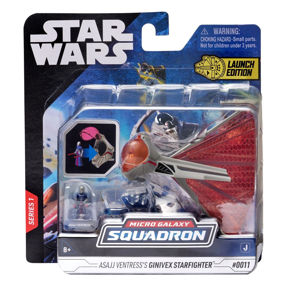 Star Wars Micro Galaxy Squadron Vehicle with Figure Ginivex-Class Starfighter 7,5 cm - MangaShop.ro