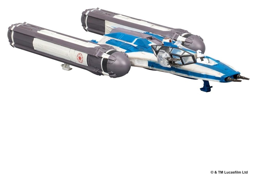 Star Wars Medium Vehicle BTL-B Y-wing Starfighter with Clone Captain Rex 13 cm - MangaShop.ro