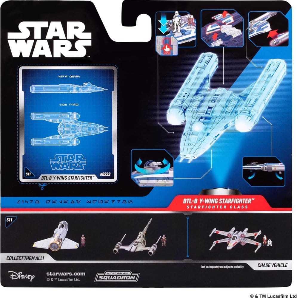 Star Wars Medium Vehicle BTL-B Y-wing Starfighter with Clone Captain Rex 13 cm - MangaShop.ro