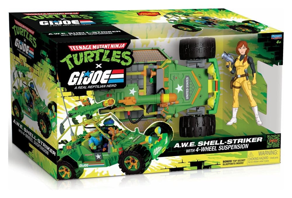 Teenage Mutant Ninja Turtles x G.I. Joe Crossover Classics Vehicle A.W.E. Shell-Striker with Figure - MangaShop.ro